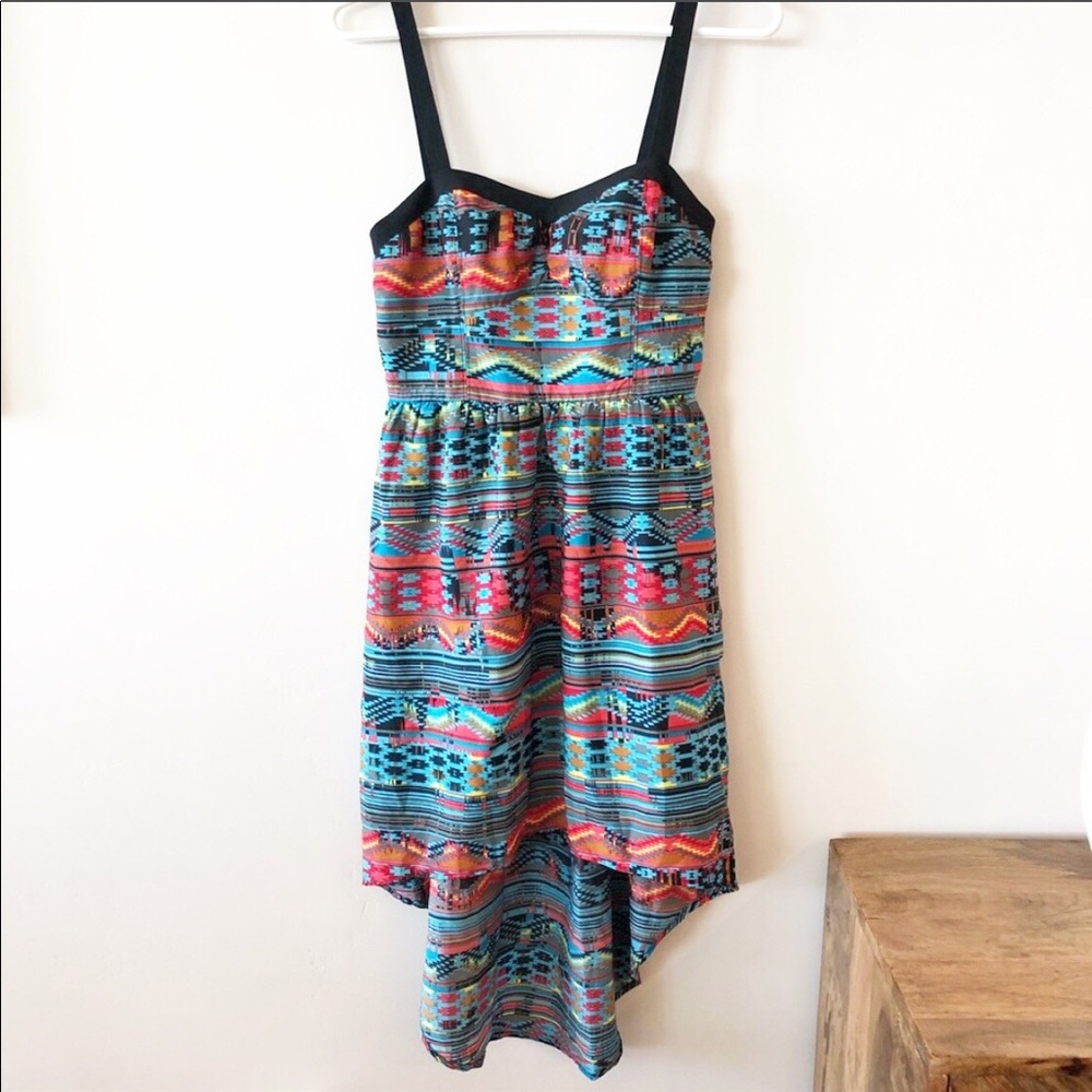Band of Gypsies Lottie & Holly Aztec Print Hi Lo